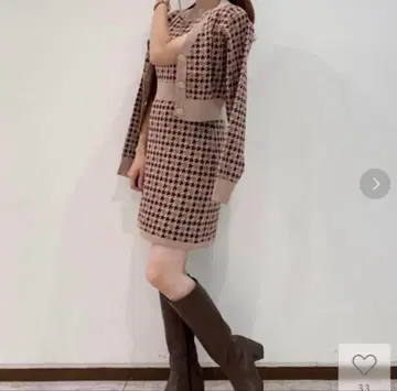 마제스틱 레곤 원피스 가디건