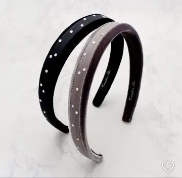 새상품 컴플렉스 비즈 헤어 액세서리 머리띠 헤어밴드 블랙