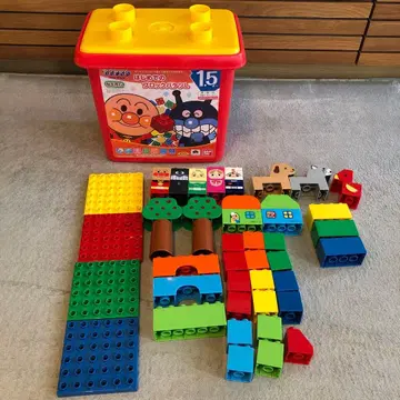 호빵맨 블록 라보 첫 블록 바구니 L 사이즈!