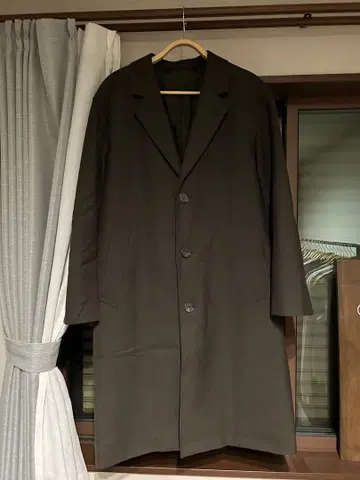 UNIQLOU 울 블렌드 체스터 코트 브라운 S