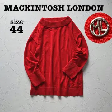 택 포함 새상품 매킨토시 런던 이탈리아제실 울 100% 니트 빨간색