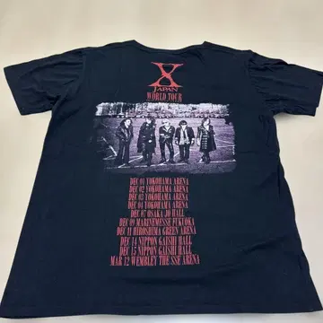 X JAPAN 월드 투어 티셔츠 XL 2016