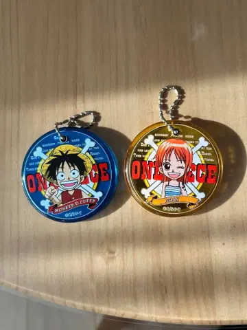 ONE PIECE 거울 포함 키링 루피 나미