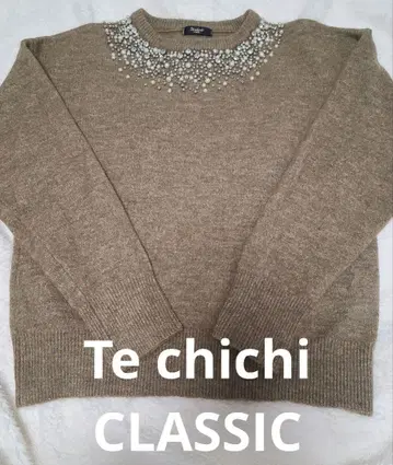 Te chichi classic 테치치 클래식 펄 비쥬 니트