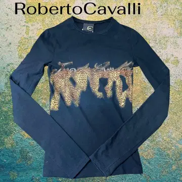 Roberto Cavalli 로베르토 카발리 레오파드 무늬 긴팔 티셔츠