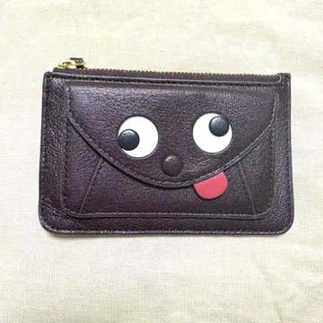 안야 힌드마치 미니 지갑 카드 코인 케이스 버건디