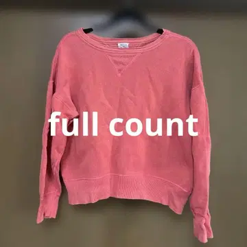 FULLCOUNT 여성용 양면 V 살몬 핑크 빈티지 맨투맨