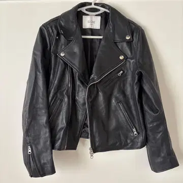 SLOBE 블랙 가죽 자켓 38