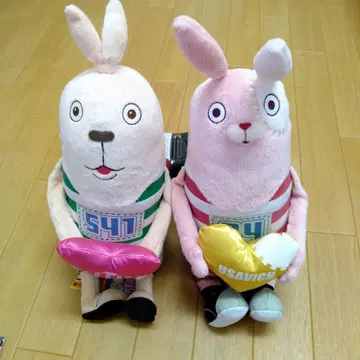 우사비치 쿨 하트 BIG 봉제 인형 푸친 키레넨코 2체 세트