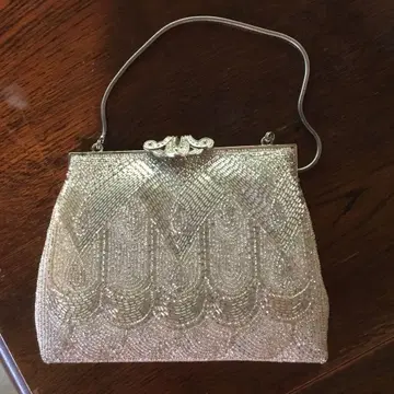 비즈 핸드백 하 시모토 실버