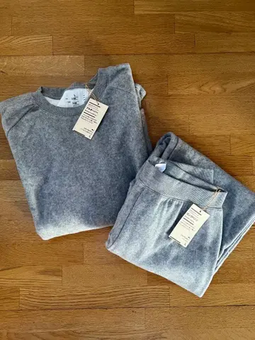 무인양품 나메라카 플리스 풀오버 롱팬츠 세트