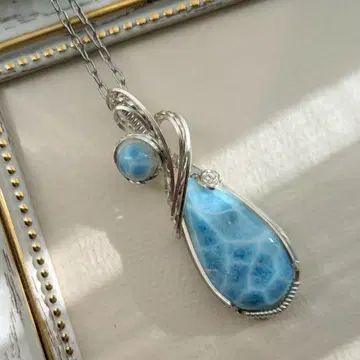 silver925 라리마 와이어 아트 펜던트 탑