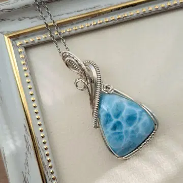 Silver925 라리마 와이어 아트 펜던트 탑