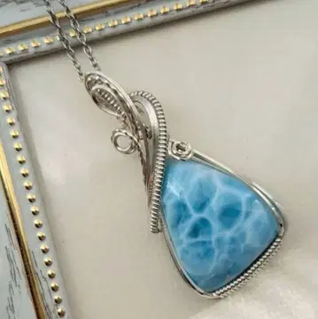 Silver925 라리마 와이어 아트 펜던트 탑