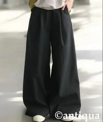 안티카 린넨 턱 와이드 팬츠