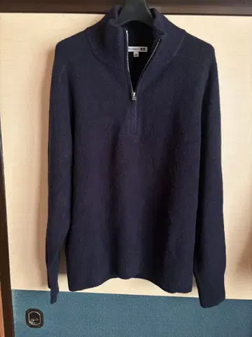 JW Anderson UNIQLO 네이비 하프 지퍼 니트 스웨터
