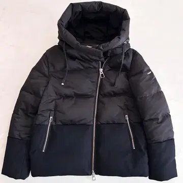 새상품급 듀노 DUNO 다운 자켓 블랙 절개 44 보틀넥