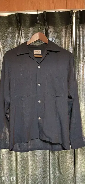 빈티지 BRENT 레이온 폴리 셔츠 S