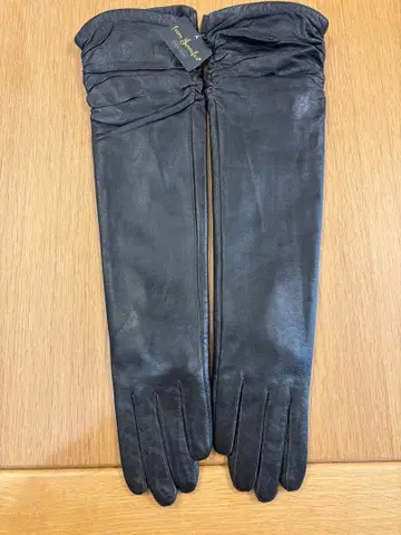 jennifer 다크 브라운 가죽 롱 그로브