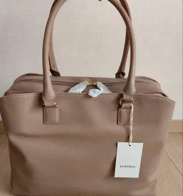 RANDYBOO 베이지 비즈니스 백 보스턴 백
