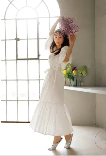 SNIDEL HOME 롱 원피스 롱 드레스 화이트