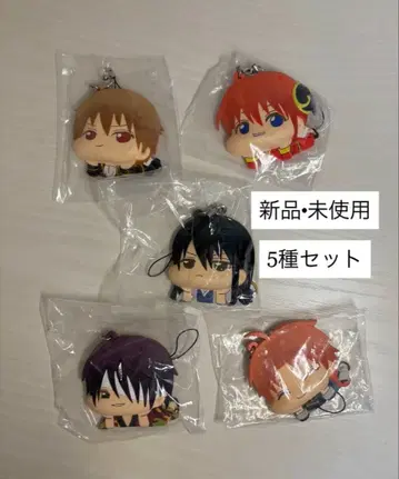 새상품 미사용 은혼 캐릭터 스트랩 5종 세트 새상품
