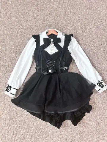 LIZLISA 튤 레이어드 셋업 블랙