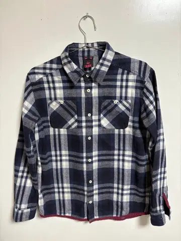 x-girl 체크 무늬 긴팔 셔츠