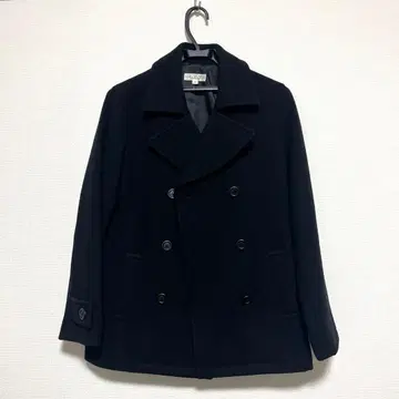 a.v.v 새상품급 울 피코트 블랙 M 더블 버튼