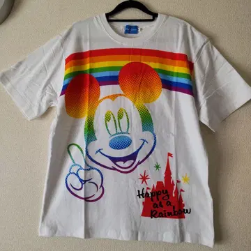새상품 디즈니 리조트 미키 T셔츠 레인보우 LL사이즈