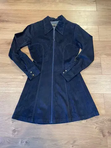 다크 네이비 집업 원피스