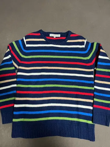 a day in the life의 멀티 컬러 보더 니트