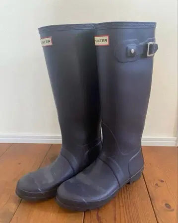 HUNTER 버클 장착 롱 레인부츠