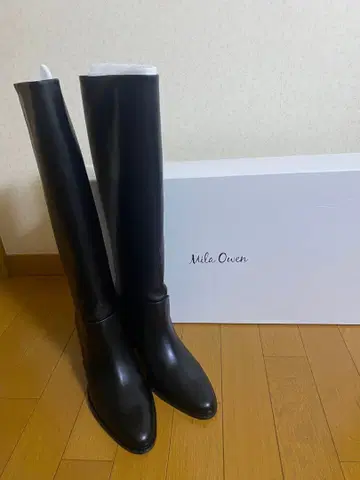 Mila Owen 블랙 롱 부츠