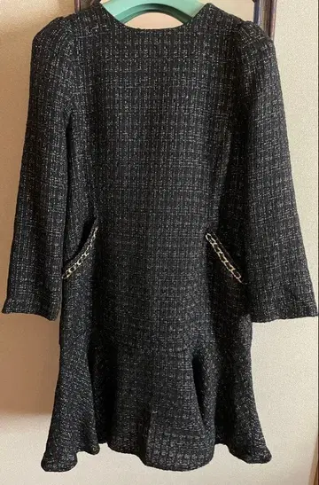 Swingle 블랙 계열 블랙 트위드 원피스