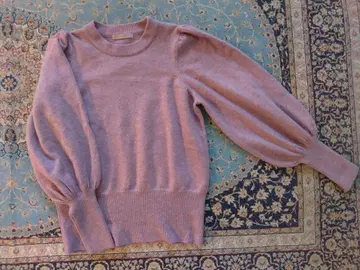 저널 스탠다드 퍼프 슬리브 니트 라벤더