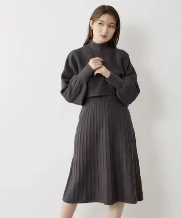 인덱스 인덱스 3way 원피스 니트 원피스 그레이