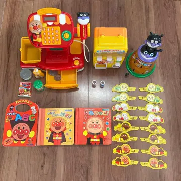 호빵맨 완구 계산대 세트 자동 판매기 그림책 등 묶음 판매