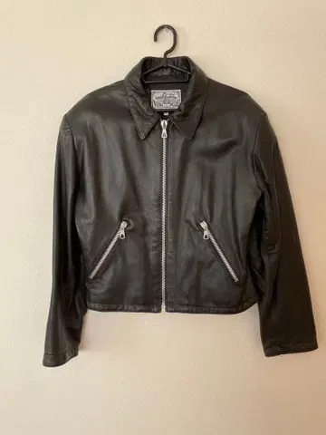 VERA PELLE 블랙 천연 가죽 자켓 M