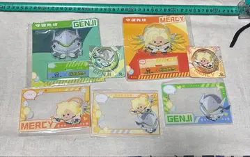 오버워치 공식 아크릴 스탠드 캔뱃지 클리어 카드 세트