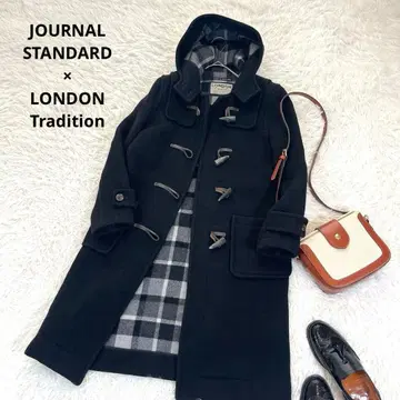 저널 스탠다드 별주 런던 트래디션 멜톤 더플 코트 블랙