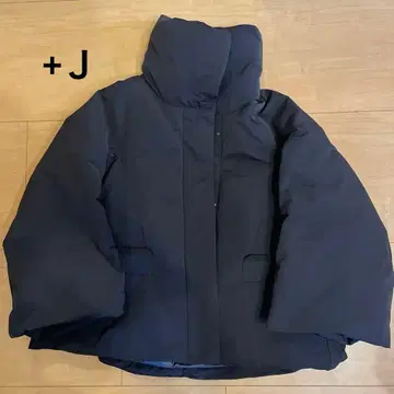 미사용 유니클로 +J 하이브리드 다운 자켓 블랙 M 사이즈