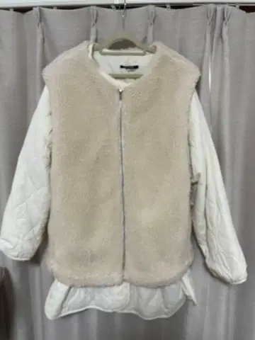 플리스 퀼팅 자켓