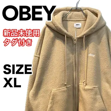 대폭 처분 가격 인하 가능 오베이 OBEY 플리스 후드티 미사용 새상품
