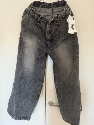 블랙 케미컬 M 사이즈 데님 팬츠