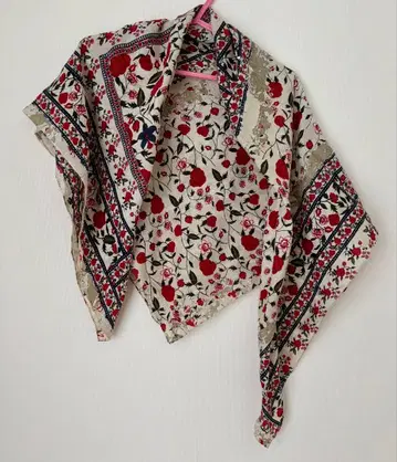 gasa* 빨간색 꽃무늬 스톨 105cm