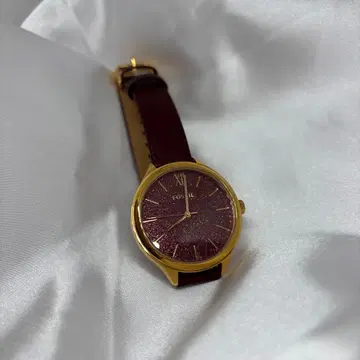 FOSSIL 골드/버건디 손목시계