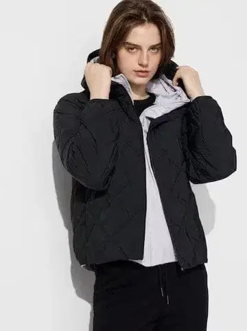 새상품 유니클로 퍼프 테크 파카 XL 블랙