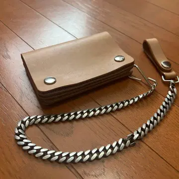 정키 클래식 UK 안장 숏 트래커 지갑 내추럴