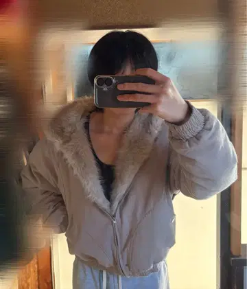 퍼 자켓 퍼 다운 퍼 후드티 elev M 사이즈